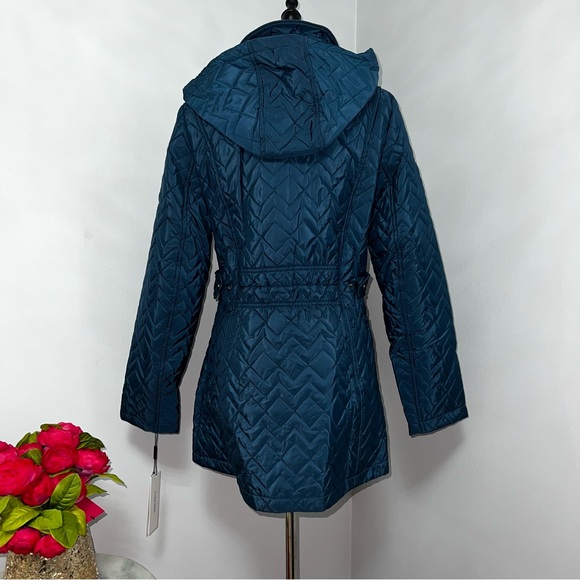 Calvin Klein Peacock Color Quilted Chevron Jacket - Size Small - Duplicate - Picture 15 of 15